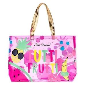 Two Faced Tutti Frutti plastic beach bag
